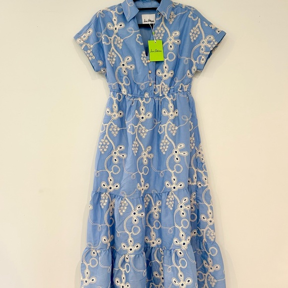 Sam Edelman Embroidered Blue Midi Dress - Picture 5 of 8
